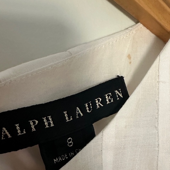 Ralph Lauren Black Label White Sleeveless Midi Pleated Dress Pockets - Picture 10 of 10